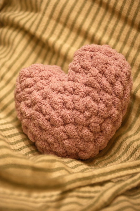 Hand-Crocheted Puffy Heart