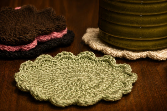 Hand-Crocheted Cotton Coaster