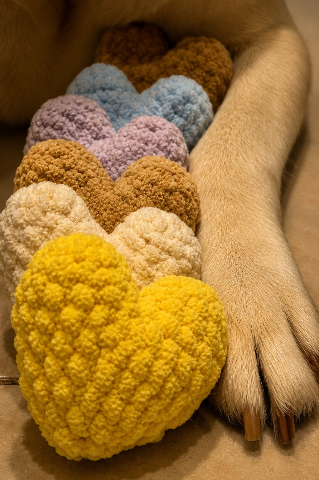 Hand-Crocheted Puffy Heart